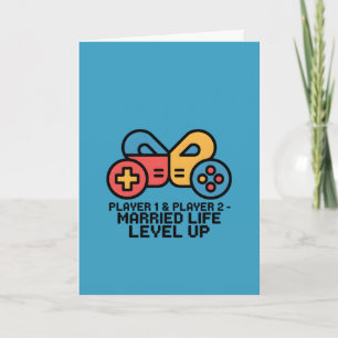 Tarjeta Jugador 1 y 2 Gamer Casado