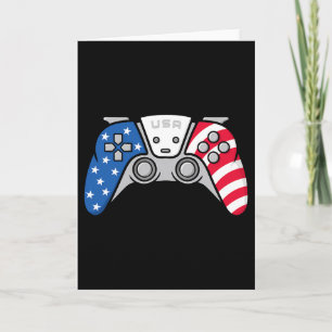 Tarjeta Jugador 4 De Julio Mando De Videojuego Usa America