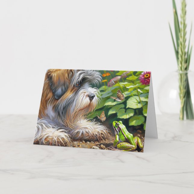 Tarjeta Jugador agobiante y cumpleaños de rana (Anverso)