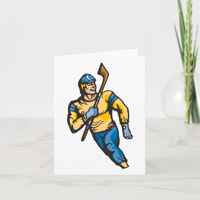 Tarjeta Jugador Clásico de Hockey Deportes Atléticos Retro (Subido por el creador)