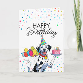 Tarjeta Jugador Dalmatian Dog Fun Cumpleaños