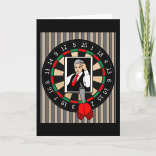 Tarjeta Jugador Dart Dartboard con Flechas de dardos
