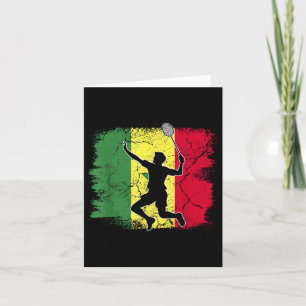 Tarjeta Jugador de bádminton Bandera senegalesa Senegal 