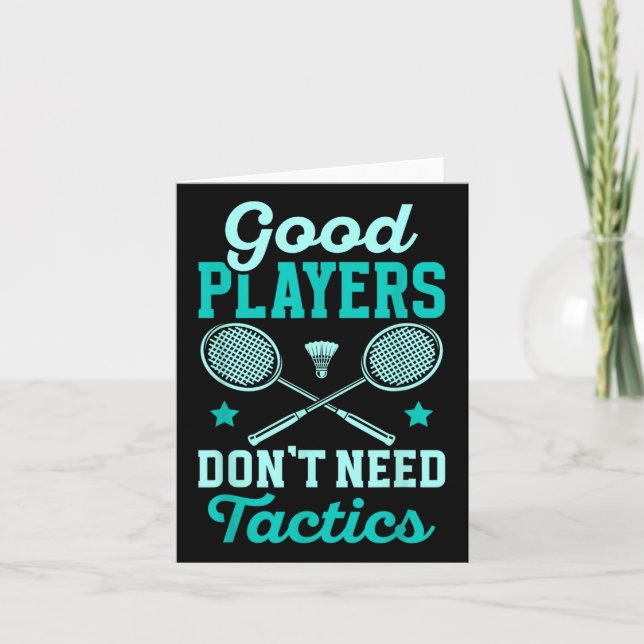 Tarjeta Jugador de bádminton _ Buenos jugadores no necesit (Anverso)