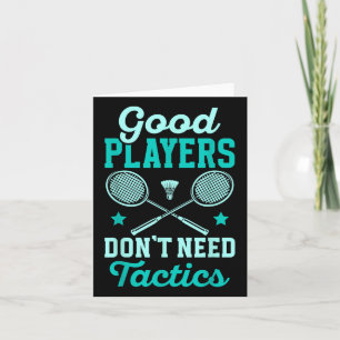 Tarjeta Jugador de bádminton _ Buenos jugadores no necesit