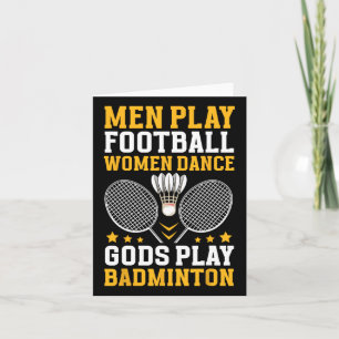 Tarjeta Jugador de Badminton Cita a los dioses jugar a Bad