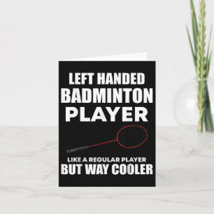 Tarjeta Jugador de bádminton con la izquierda divertido di