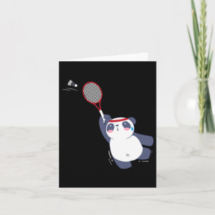 Tarjeta Jugador de Badminton de Panda Bear