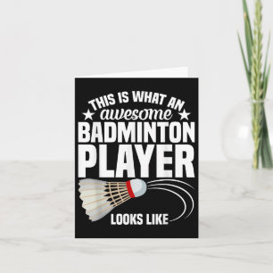 Tarjeta Jugador de Badminton del Shuttle