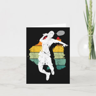 Tarjeta Jugador de bádminton Equipo Retro de Bádminton Vol