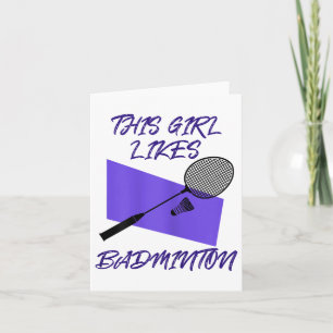 Tarjeta Jugador de bádminton Lanzadera Jugador de bádminto