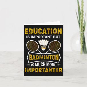 Tarjeta Jugador de bádminton Lover de voleo de bádminton 