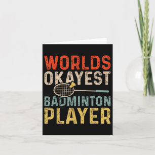 Tarjeta Jugador de bádminton retro del mundo Okayest