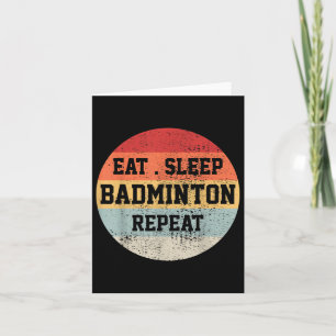 Tarjeta Jugador de bádminton retro divertido regalo vintag