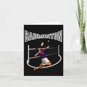 Tarjeta Jugador de Badminton Shuttle Niños Jóvenes