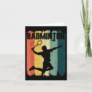 Tarjeta Jugador de Badminton Sports Retro Vintage