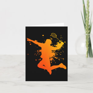 Tarjeta Jugador de bádminton squash volante de bádminton