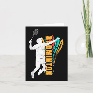 Tarjeta Jugador de bádminton _ Volante _ Raqueta de bádmin
