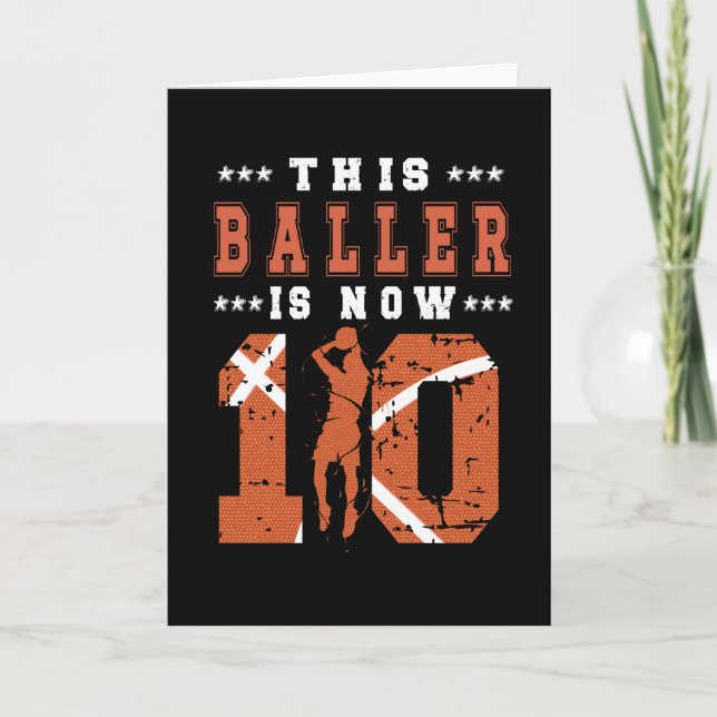Tarjeta Jugador de baloncesto con 10 años (Anverso)