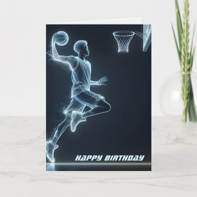 Tarjeta Jugador de Baloncesto de Birday Neon (Anverso)