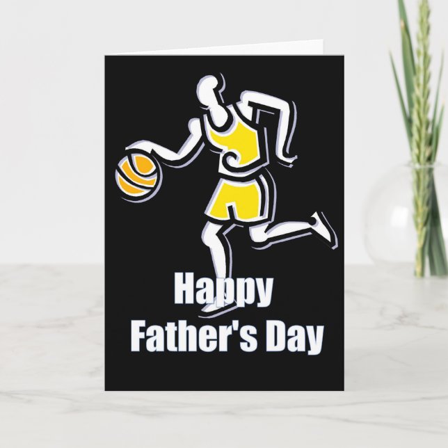 Tarjeta Jugador de baloncesto - Feliz Día del Padre (Anverso)