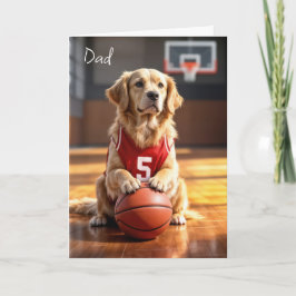Tarjeta Jugador de baloncesto Golden Retriever Cumpleaños