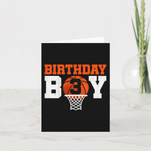 Tarjeta Jugador de baloncesto infantil niño de 3 años balo