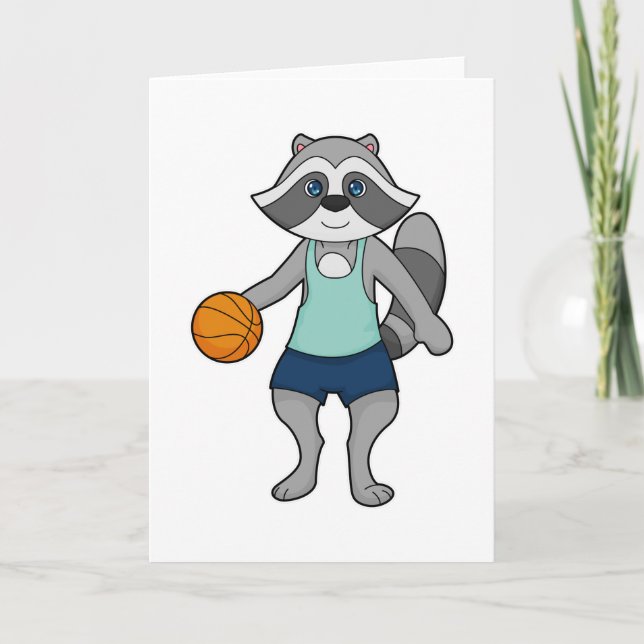 Tarjeta Jugador de baloncesto mapache Baloncesto (Anverso)