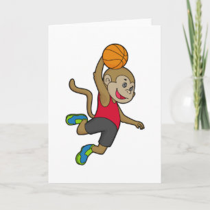 Tarjeta jugador de baloncesto mono Baloncesto