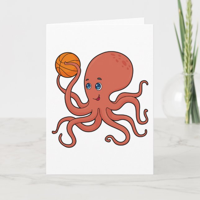 Tarjeta Jugador de baloncesto pulpo (Anverso)