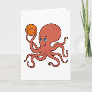Tarjeta Jugador de baloncesto pulpo Baloncesto