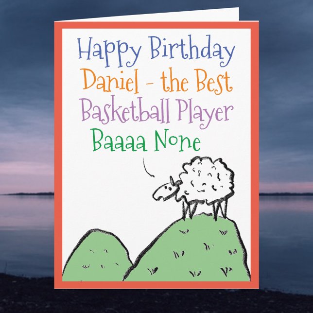 Tarjeta Jugador de básquetbol con diseño de ovejas (Subido por el creador)