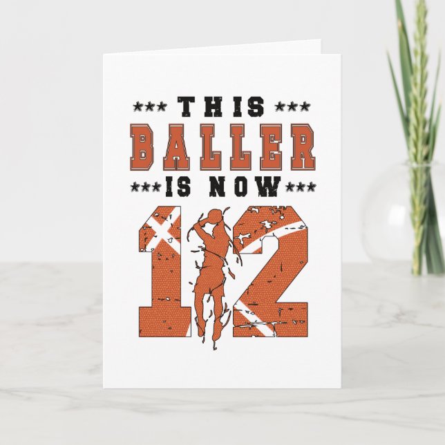 Tarjeta Jugador de básquetbol de 12 años (Anverso)