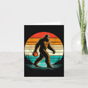 Tarjeta Jugador de béisbol Bigfoot Sasquatch jugando béisb