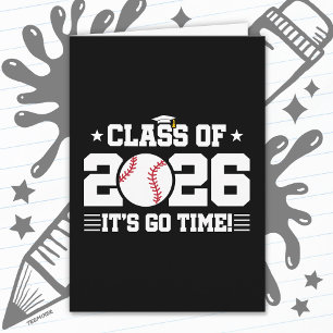 Tarjeta Jugador de Béisbol Clase de Graduación 2026 Senior