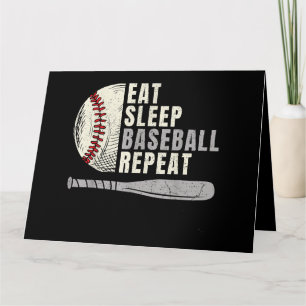 Tarjeta Jugador de béisbol de repetición de sueño con sueñ