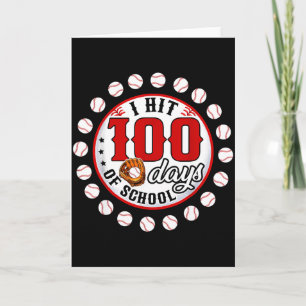 Tarjeta Jugador de béisbol golpeé 100 días de escuela Juga