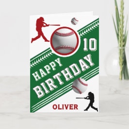 Tarjeta Jugador de béisbol moderno con temas de cumpleaños