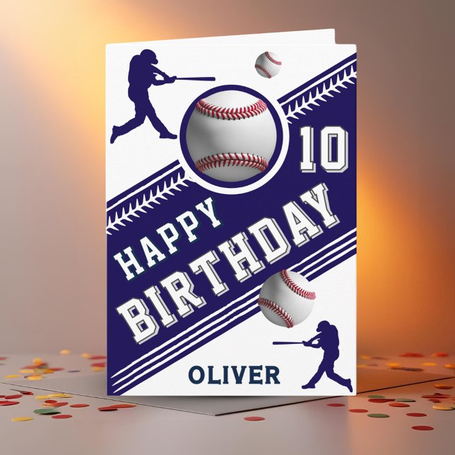 Tarjeta Jugador de béisbol moderno con temas de cumpleaños (Subido por el creador)