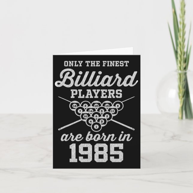 Tarjeta Jugador de billar de 40 años Jugador de cumpleaños (Anverso)