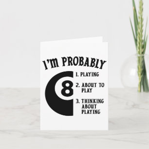 Tarjeta Jugador de billar de 8 baloncesto Regalo de Noveda