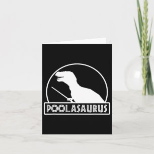 Tarjeta Jugador de billar Poolasaurus Dinosaur Snooker Och