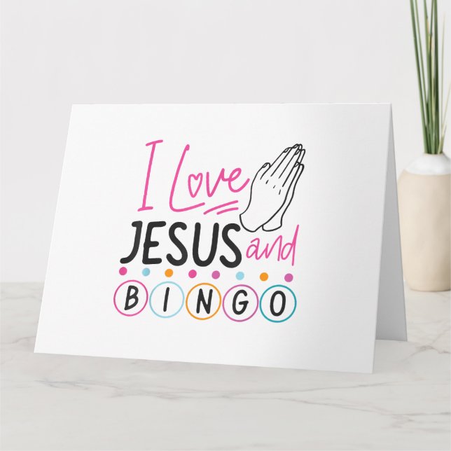 Tarjeta Jugador de Bingo Jesús Fe Cristiano Amo A Jesús Y (Anverso)