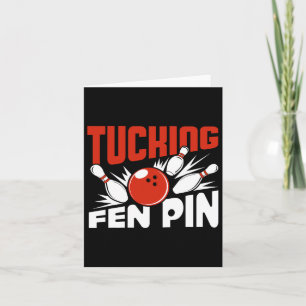 Tarjeta Jugador de boliche de Fen Pin Sport Bowler Funny