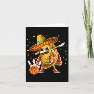 Tarjeta Jugador de Cinco De Mayo jugando bolos con taco ha