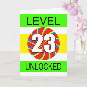 Tarjeta Jugador de computadoras de cumpleaños número 23