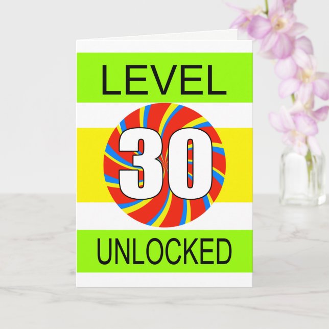 Tarjeta Jugador de computadoras de cumpleaños número 30 (Orquídea)