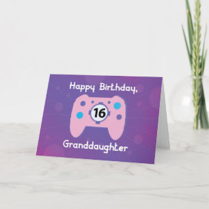 Tarjeta Jugador de cumpleaños de nieta de 16 años