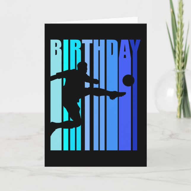 Tarjeta Jugador de cumpleaños Soccor masculino Inspirador (Anverso)