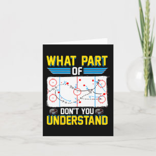 Tarjeta Jugador de entrenador divertido de hockey qué part